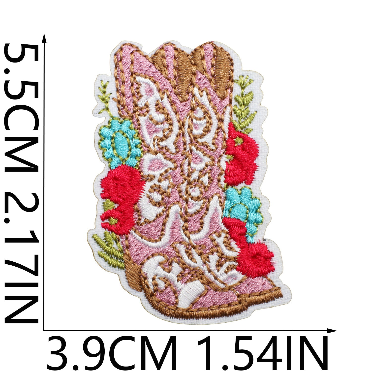 Wholesale Western Denim Embroidery Cloth Sticker FS
